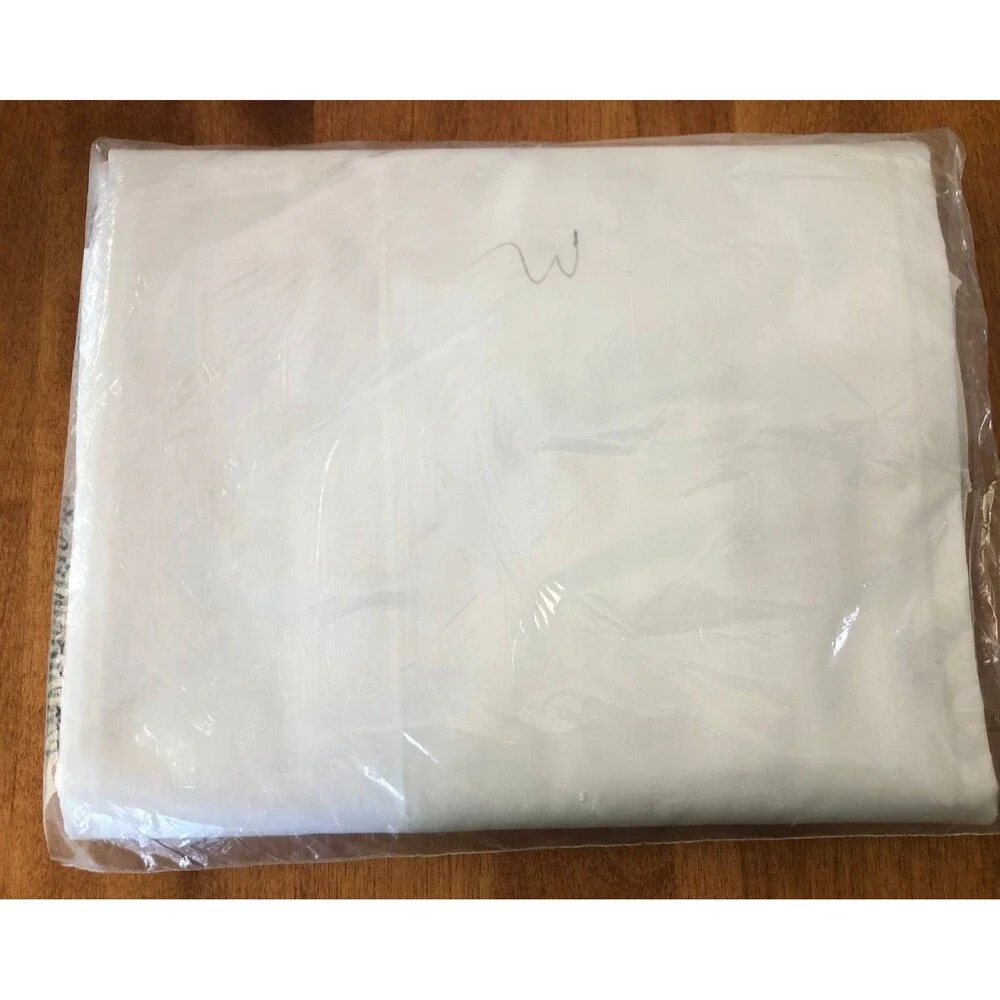 Meadowbrook Luxury Percale Twin Flat Sheet White 66x104 USA VINTAGE NEW